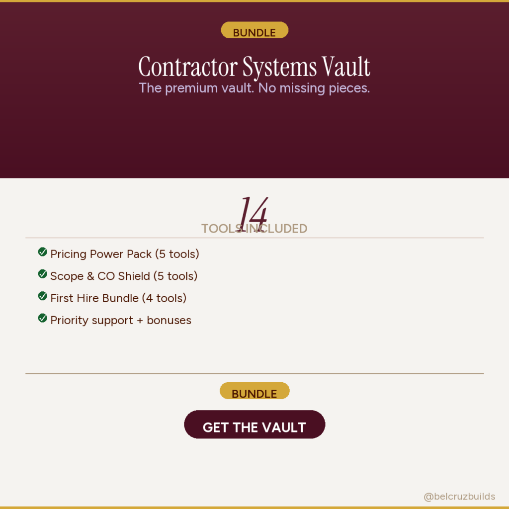 The Contractor Systems Vault