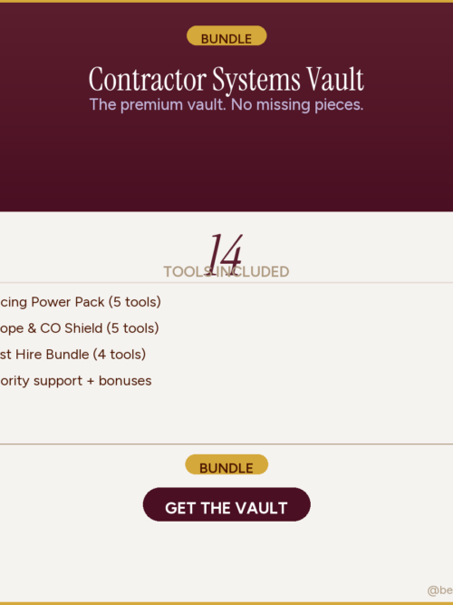 The Contractor Systems Vault