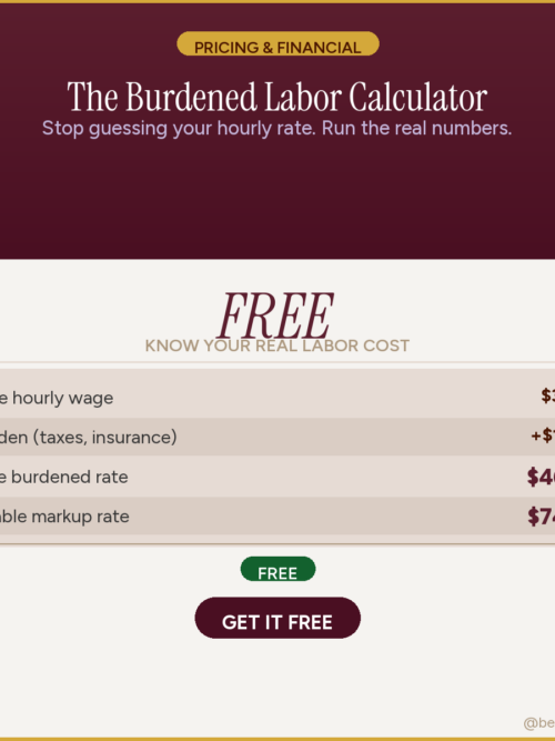 Job Estimating Tool — Single Trade