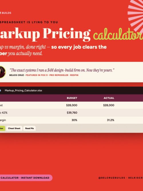 Remodel Markup Pricing Calculator
