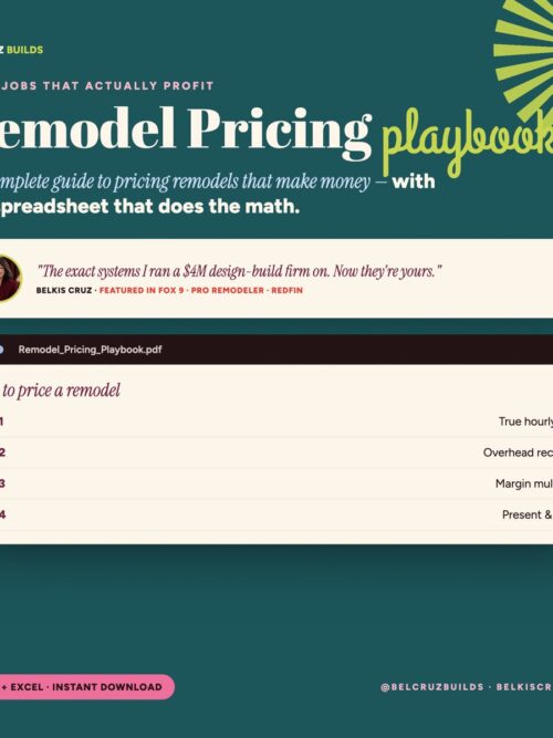 The Remodel Pricing Playbook