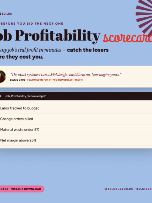 Job Profitability Scorecard