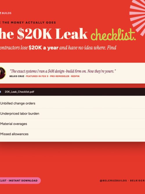 The 20K Leak Checklist