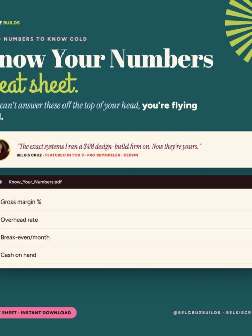Know Your Numbers Cheat Sheet