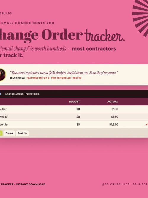 Change Order Tracker & Pricing Tool