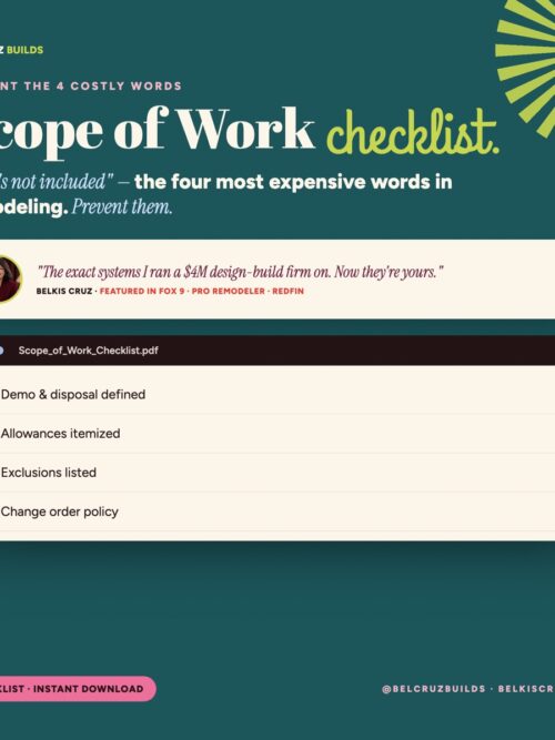 Scope of Work Checklist
