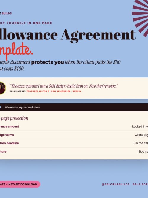 Allowance Agreement Template