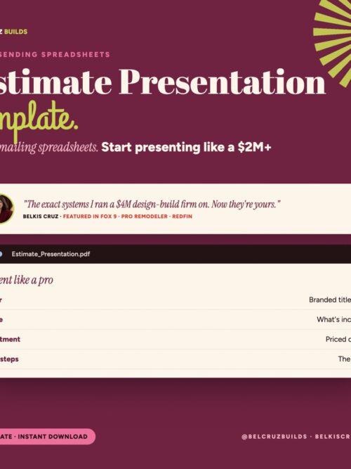 Estimate Presentation Template