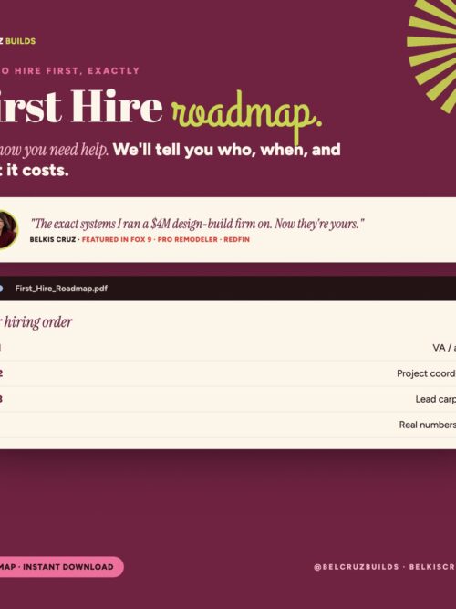 First Hire Roadmap